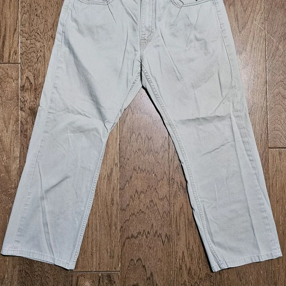 Levi's Men's 559 Relaxed Straight Size 33x32 (33x27) Beige Pants 100% Cotton - Picture 3 of 11